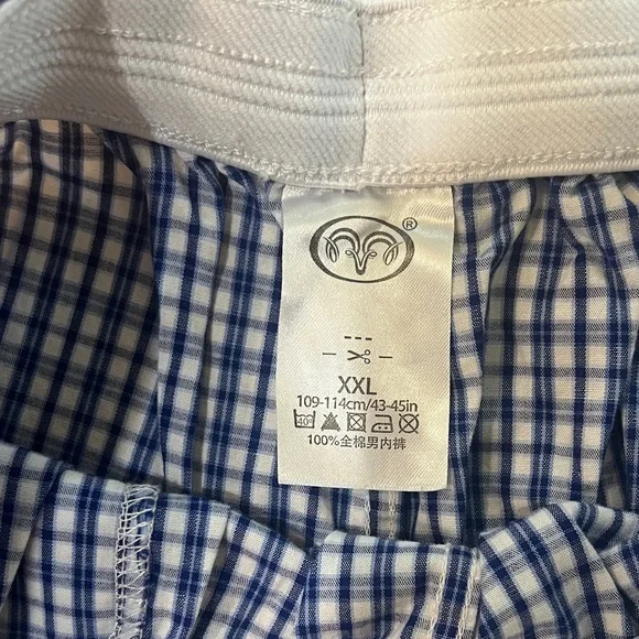 Blue and White Checkered Shorts - Picture 2 of 2